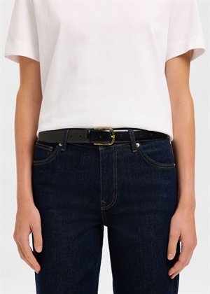 Iona leather belt Black Selected Femme 
